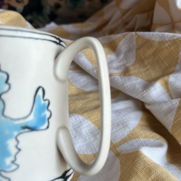 Anthropologie Polka Dot Sketchbook Collection "Hello Day” Bird Mug - Picture 6 of 9